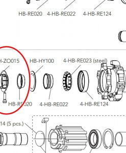 CAMPAGNOLO　FH-ZO015 rear hub adjusting sleeve