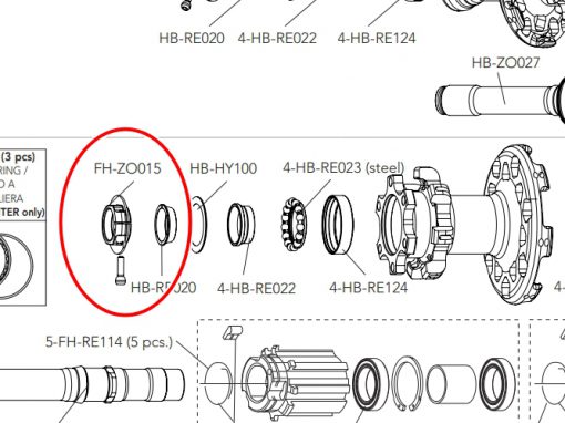 CAMPAGNOLO　FH-ZO015 rear hub adjusting sleeve