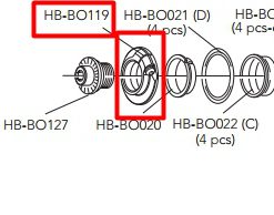 CAMPAGNOLO　HB-BO119 Hub Adjusting Sleeve