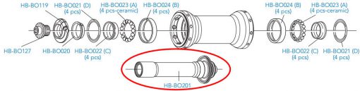 CAMPAGNOLO　HB-BO201 ハブアクスル - 画像 (2)