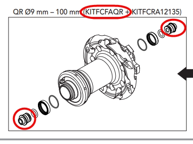 CAMPAGNOLO　KITFCFAQR(Option kit QR for front hub)