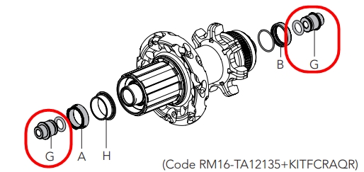 CAMPAGNOLO　KITFCRAQR(cup for rear hub HH12)