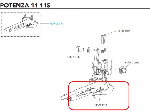 CAMPAGNOLO　FD-CH016 insert for front derail. cage
