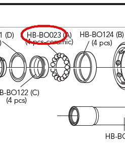 カンパニョーロ　HB-BO023ハブ用セラミックベアリング(1個)　