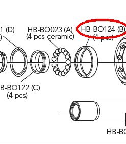 カンパニョーロ　HB-BO124フロントハブ用ベアリングカップ(1個)