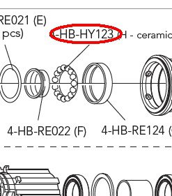 カンパニョーロ　HB-HY123ハブ用セラミックベアリング(1個)