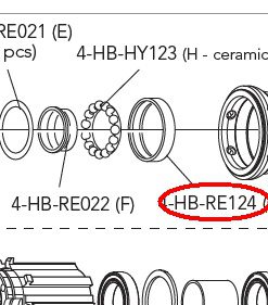カンパニョーロ　HB-RE124ハブ用ベアリングカップ(1個)