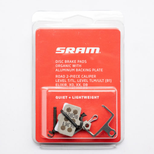 SRAM　RED/FORCE eTAP AXS HRD(2ピース)用ディスクブレーキパッド Organic・Aluminumプレート