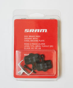 SRAM　RED/FORCE eTAP AXS HRD(2ピース)用ディスクブレーキパッド Organic・Steelプレート(QUIET/00.5318.024.001)