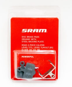 SRAM　RED/FORCE eTAP AXS HRD(2ピース)用ディスクブレーキパッド Organic・Steelプレート(POWERFUL/00.5315.035.031)
