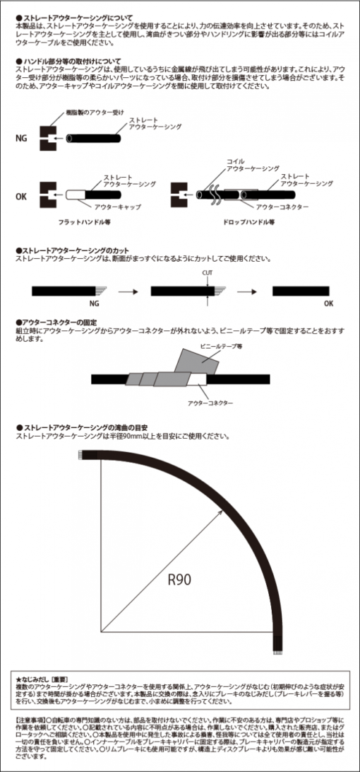 GROWTAC　機械式ディスクブレーキケーブルセット - 画像 (4)