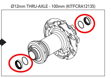 CAMPAGNOLO　KITFCRA12135　Option kit HH12 /135 Front/Rear Hub DB