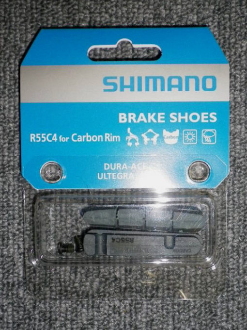 シマノ　BR-9000　ブレーキシュー&固定ネジ（1ペア入り） R55C4　カーボンリム用　Y8L298070