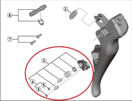 SHIMANO(シマノ)　ST-R8050 スイッチボタンユニット 左　（Y0E398020）