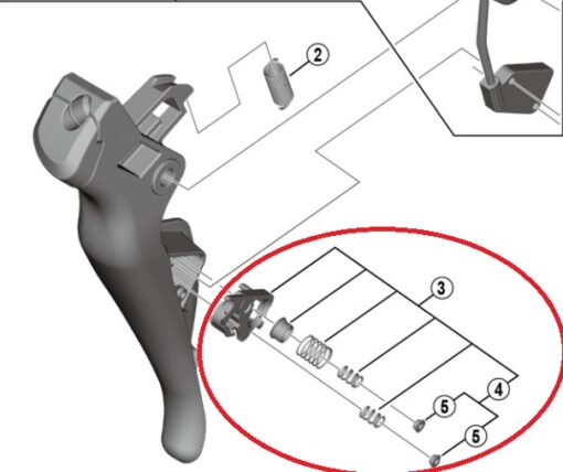 SHIMANO(シマノ)　ST-R8050 スイッチボタンユニット 右　（Y0E298030）