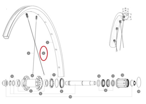 MAVIC スチールスポーク 278mm (V4163901)　1本